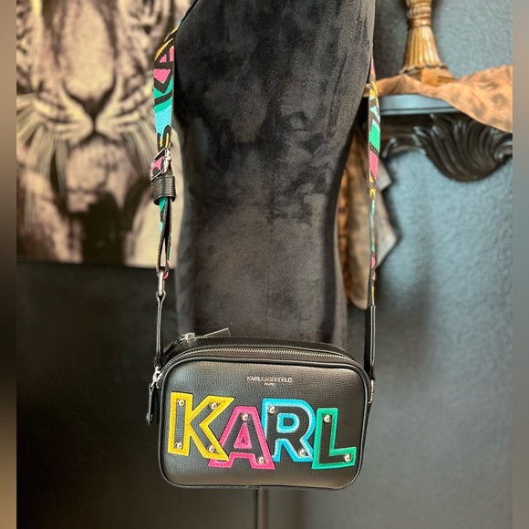 🩷💚NWT- KARL LAGERFELD PARIS MAYBELLE CROSSBODY BAG🩷💚 - Picture 7 of 12